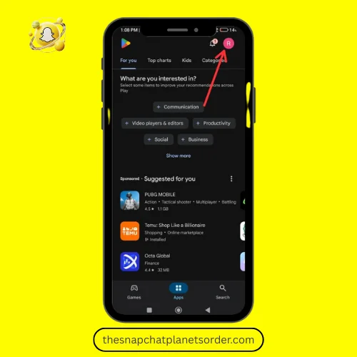 Step 2: Tap on Profile Icon
