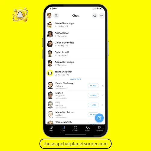 Snapchat planets order 6