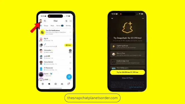 Step 2 Access Snapchat Plus